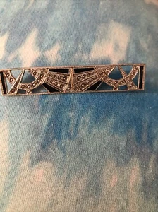 Art Deco Brooch Pin Made In Taiwan Republic of China Rectangle 2.5”🧡 - Picture 1 of 8