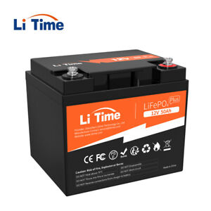 Litime 12V 50Ah LiFePO4 Lithium Battery Deep Cycles for RV Trolling Motor Solar