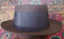 1940’s Porkpie May Co. MCM Mens Fedora - LA Brooke Hats Chocolate Small 6 7/8 
