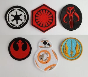 Star Wars Patch Jedi Mandalorian Rebel Empire First Order BB8 - Picture 1 of 7