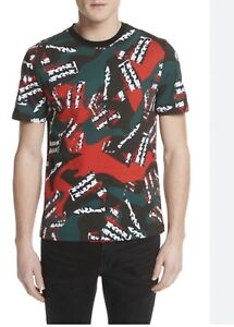 Versus Versace T-shirt Size Mens Size XS Camo Print Green Red Logo New