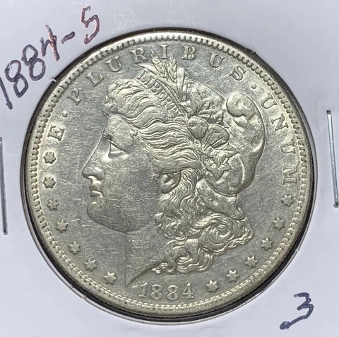 1884-S MORGAN SILVER DOLLAR, XF DETAILS Cover