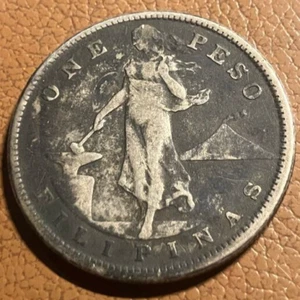 elf Philippines USA 1 Peso 1907 S Silver 25t - Picture 1 of 2