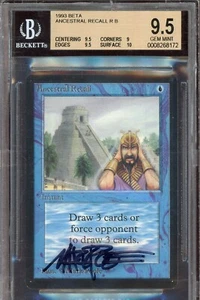 GEM MINT BGS 9.5 Beta Ancestral Recall ~ w/10 SUBGRADE ~ Vintage MTG/Magic!!! - Picture 1 of 2