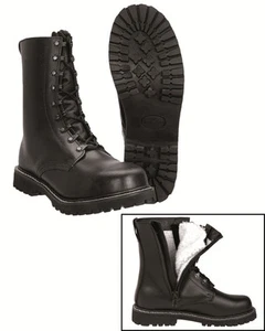 Botas de piloto con alimento + cremallera negras, botas de combate BW -NUEVAS- - Imagen 1 de 1