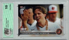 Adley Rutschmann 2022 Topps Now #483 1st HR at Oriole Park Rookie Card PGI 10