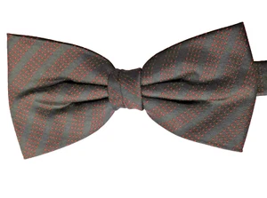 Pure silk bow tie Black with red polka dots fits neck collar sizes 11 to 19 - Picture 1 of 3