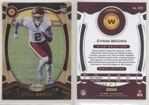 2021 Certified Rookies Mirror Bronze /249 Dyami Brown #123 Rookie RC