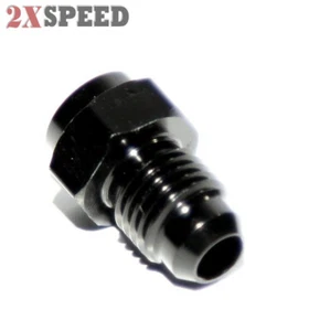 -4AN Male to Weld-On 0 Degree Flare Hose End Fitting Adapter Black - Bild 1 von 6