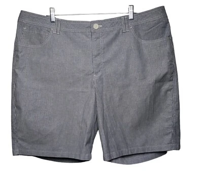 Lee Riders Blue Pinstripe Shorts 20W - Image 1 of 4