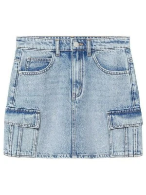 Mango Teen Girls Cargo Pocket Denim Skirt - Mid Blue Size XS - Image 1 of 4