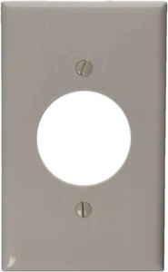 Leviton 80720-W 1-Gang 1.60-Inch Diameter, Device Receptacle Wallplate, White - Bild 1 von 1