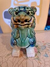 Large Vintage Chinese Glazed  Porcelain Foo dog Statue