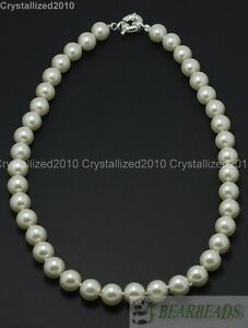 Top Quality Czech Glass Pearl Round Beads Necklace 18 Inches Hand Knotted Pick