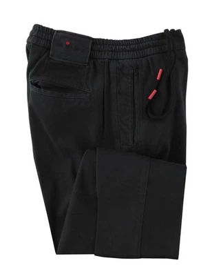 Pantalones Kiton negros de mezcla de algodón liso $1150 - ajustados - (KT828253) Foto 1 de 4