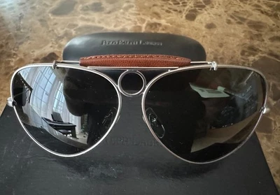 Gafas de sol vintage/raras POLO RALPH LAUREN Aviator Roadster PH3009Q 9001/71 NUEVAS EN CAJA Foto 1 de 4
