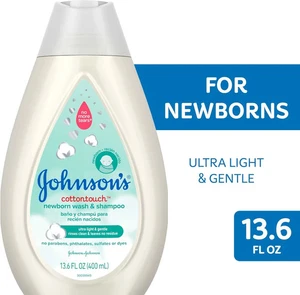 Johnson's CottonTouch Jabón Corporal y Champú Bebé, Sin Desgarros, Sin Sulfatos y Parabenos - Imagen 1 de 7