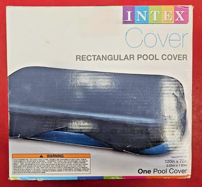 INTEX Rectangular Pool Cover for Swim Center Family Pools 58412EP 120”x 72” New - Image 1 of 4