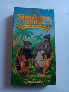 Disneys Sing Along Songs Jungle Book The Bare Necessities Vol 4 VHS, 1994 NEW - Foto 1 di 5