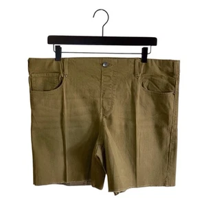 Time and Tru Women's Size XL 16-18 Olive Green Pull On Denim Shorts Cotton Blend - Picture 1 of 3