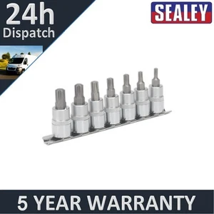 Sealey Premier Ribe Socket Bit Set 3/8"Sq Drive 50mm 7pc AK6232 - Picture 1 of 2