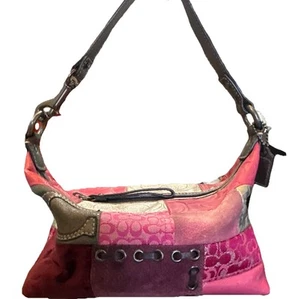 Vintage Red Coach Patchwork Mini Shoulder Bag - Picture 1 of 6