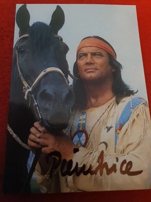 Pierre Brice /Winnetou Autogrammkarte Postkarte - Bild 1 von 2