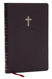 NKJV ULTRA THIN Bible, Red Letter [BLACK, 8 pt Text Size] - Imagen 1 de 6