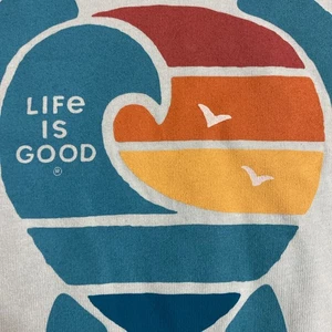 Life Is Good Mens Tee Green Turtle Screen Print T-Shirt Crusher Short Sleeve XL - Picture 1 of 9