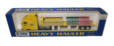 RARE CABOVER K-Line Heavy Hauler Quikrete flatbed tractor trailer 1/48 Scale - Image 1 of 4