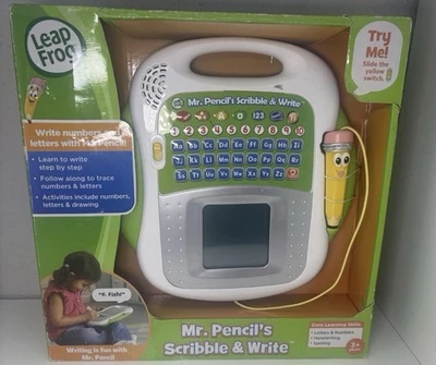 Juguete de aprendizaje preescolar LeapFrog Mr. Pencil's Scribble and Write para niños pequeños, verde Foto 1 de 3