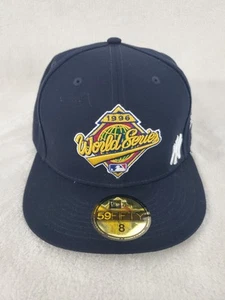 NUEVA ERA 59 FIFTY NEW YORK YANKEES PARCHEADO WS 1996 SOMBRERO AJUSTADO AZUL TALLA 8 PARA HOMBRES NUEVO - Imagen 1 de 8