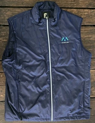 Footjoy Puffer Acolchado Aislado Azul Nylon Hombres Grande Empresa Logo Usado en Excelente Condición Foto 1 de 4