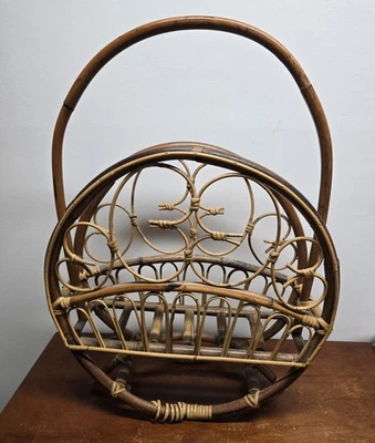 De Colección Estilo Chinoiserie Bambú y Mimbre y Madera Revista o Porta Álbum ¡GENIAL! Foto 1 de 4