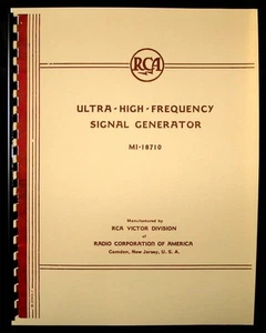 RCA Ultra-High-Frequency Signal Generator MI-18710 Manual - Picture 1 of 1