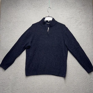 Daniele Blasi Pullover Herren Large Blau 1/4 Zip Pulli Wollmischung Pulli Italy - Bild 1 von 13