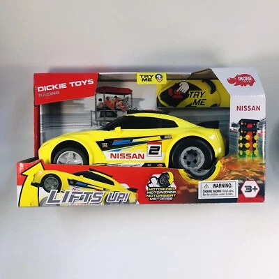 "Coche de carreras motorizado Dickie Toys Nissan GTR 2AA amarillo 10""" Foto 1 de 3