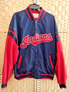 Vintage 90s Mirage MLB Cleveland Indians Jacket Chief Wahoo XXL 2XL *LESEN* - Bild 1 von 13