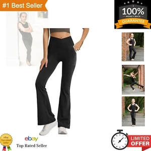 Girls' Bootcut Yoga Pants with Hidden Pockets - Ideal for Activewear & Dance - Picture 1 of 9