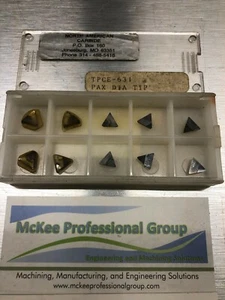 North American Carbide, Carbide Inserts (10 Inserts) - TPCE-631, PAX DIA TIP - Picture 1 of 4