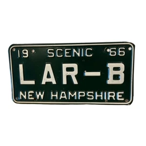 New Hampshire LIcense Plate 1966 LAR-B - Picture 1 of 2