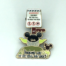 Disney Pin 2008 Star Wars Yoda Height Requirement Judge Me By My Size Do You?