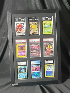 9 Slot Graded Card frame - Fits PSA CGC & TAG - ****SHOW OFF YOUR SLABS**** - Bild 1 von 1