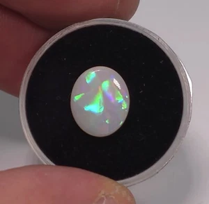 Australian Coober Pedy opal, 12 x 10mm Oval. 2.30ct. Rare Pattern - Foto 1 di 6