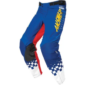 Answer LE Elite Redzone White/Navy/Scarlet Cheap Discount MX Dirt Bike Pants - Picture 1 of 5