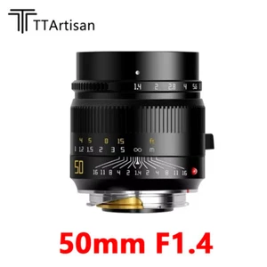 Lente TTartisan 50 mm F1.4 ASPH marco completo lente de enfoque manual para Leica M Mount M6 - Imagen 1 de 11