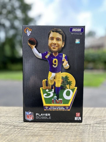 Matthew Stafford Los Angeles Rams Road 2 Super Bowl Bobblehead FOCO NEW ORIG BOX Cover