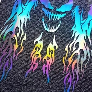 Motorcycle Flame Sticker Kit Body Fender Decals Vinyl Laser Sticker Universal - Picture 1 of 2