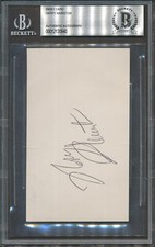 Happy Hairston Signed Index Card Beckett Authentic Autograph *0940