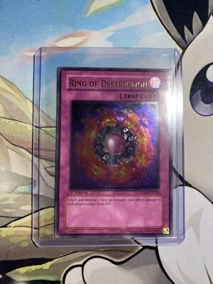Yugioh - ULTIMATE RARE HOLO - 1st Ed - DPKB-EN037 - Ring Of Destruction - LP - Image 1 of 4